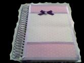 Caderno Rosa e Lilás Grosso